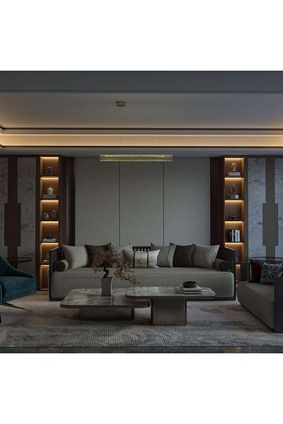 Ucandle Gold Linear Hanging Chandelier