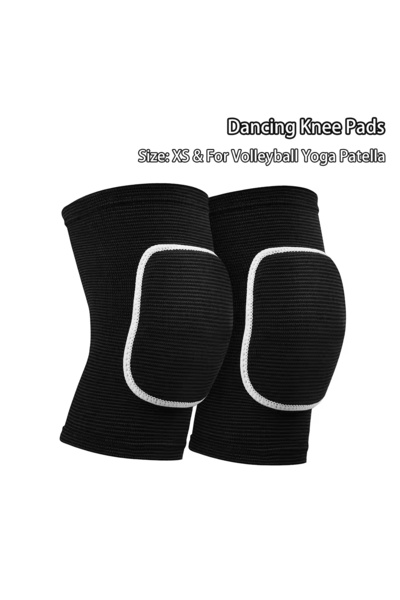 Choice وسادات الركبة للرقص باللونين الأبيض والأسود مقاس XS للكرة الطائرة والي...