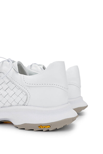 Tamer Tanca Men's Genuine Leather White Sneakers & Sports Shoes