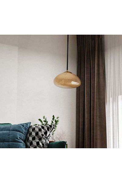 Ucandle Modern Glass LED Pendant Light - Honey