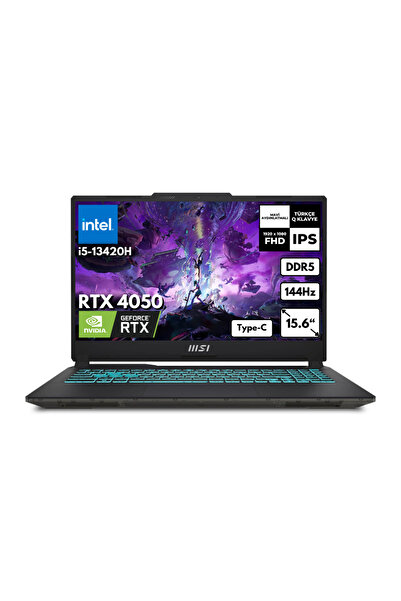 MSI Cyborg 15 i5-13420H 16GB 1 TBSSD RTX4050 (6GB-45W) 15.6" FHD Freedos A13V...