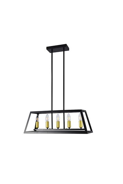 Ucandle Classic black metal chandelier 60 cm