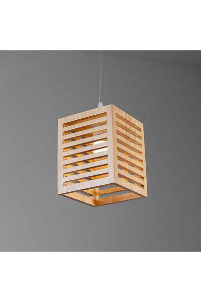 Ucandle Square wooden pendant light
