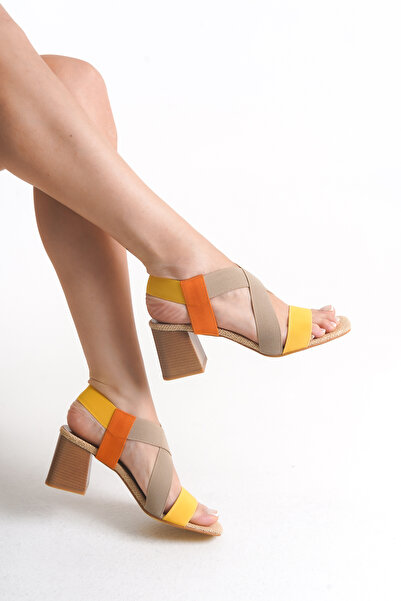 LOJO Γυναικεία παπούτσια με τακούνι Corvey με χιαστί λουράκι