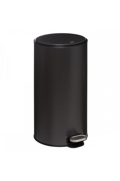 5FIVE Delta pedal bin, metal, black, 30 liters, 31.5 x 31.5 x H62 cm