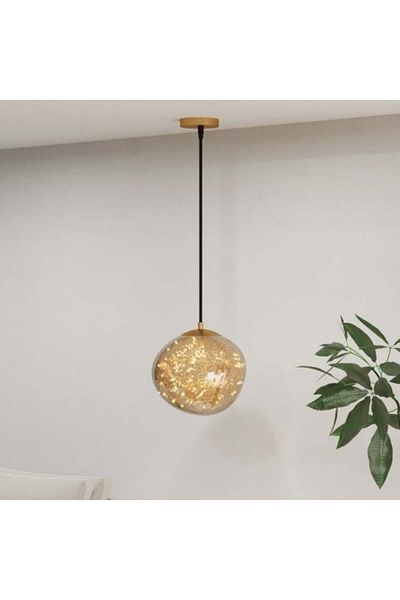 Ucandle Gold LED pendant light with honeycomb glass