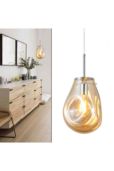 Ucandle Modern honey glass lighting fixture