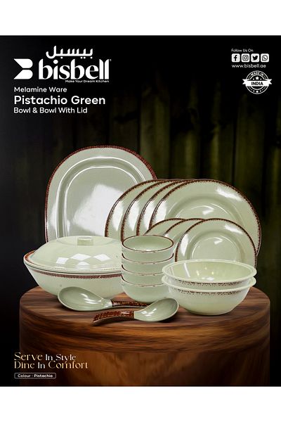 Bisbell Melamine Ware Dinner Set 16Pcs,BB1660N