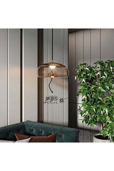 Ucandle Honey Glass Oval Pendant Light