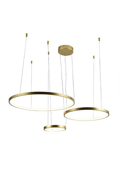 Ucandle Triple Ring LED Circular Chandelier - Gold