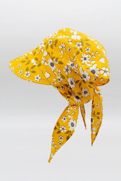 Külah Women's Safari Tie-Up Scarf with Brim Bandana Beach Hat