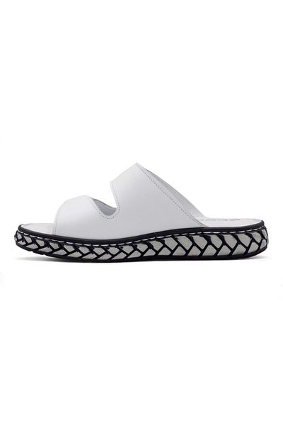 Shoes Mr White Orthopedic Cirtli Khaki Leather Women's Slippers White