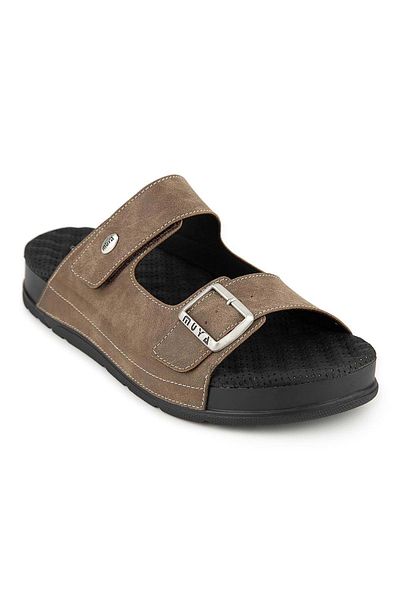 Muya Mamaki Ανατομική Σόλα Heel Spur Ανδρικές Παντόφλες Mink