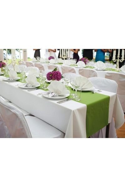 Kotonia Home față de masă simplă - 45x180 cm, cretonă, 100% bumbac, verde