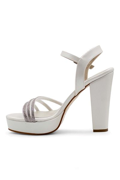 Berk Stoned Platform High Thick Heeled Evening Dress
