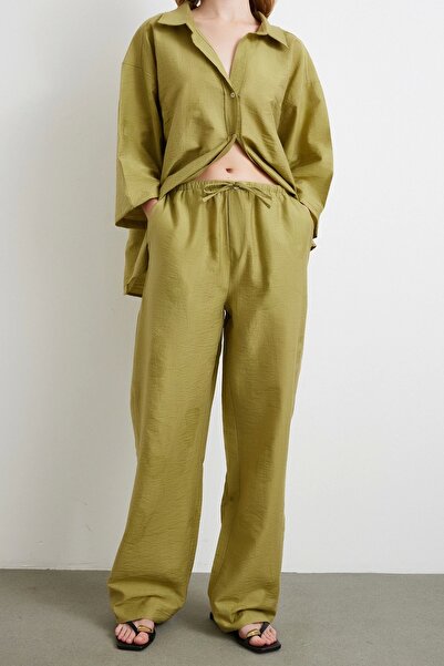 Never more Casual Trousers with Back Pocket Green