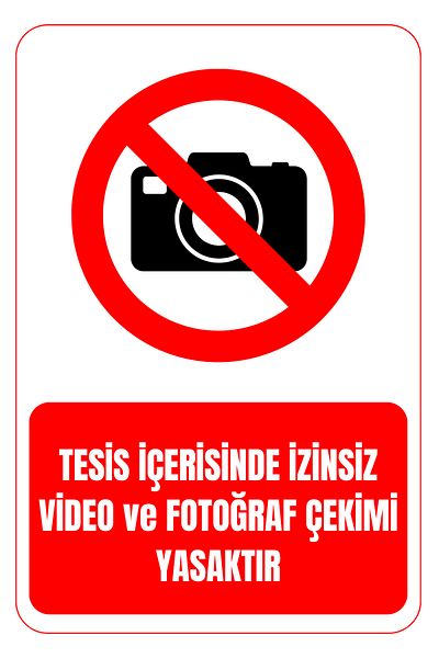 Girl Power 35 X 50 Within Facilities Taking Photos Without Permission Is Prohibited Warning Sign 3 mm Foil Printing on Dekota