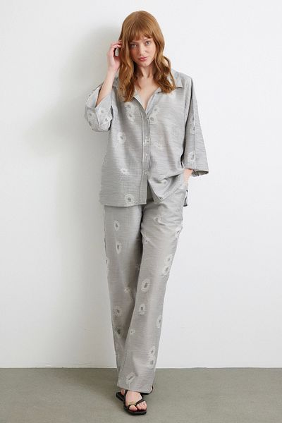 Never more Casual Trousers with Back Pocket Gray
