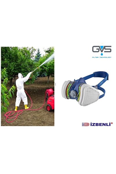 GVS ABEK1P3 Tarım İlaçlama (Pestisit) Yarım Yüz Gaz Maskesi (Filtre İle Birli...