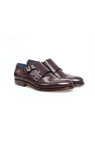 Butik Bordo Color Laceless Genuine Leather Men's Shoes