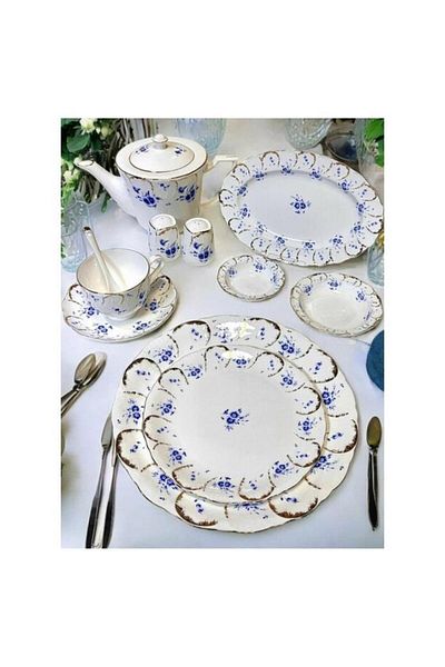 ROY KING Royking Queen Blue 44 Piece Breakfast Set