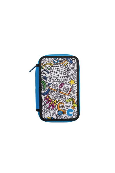 CARIOCA Color Fabric Pencil Case With Three Compartments
