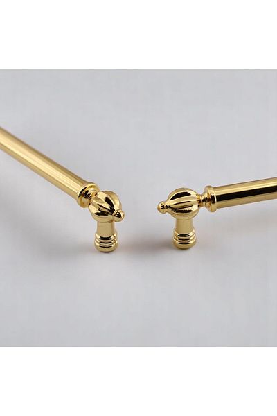 Badem10 Defne Metal Gold Mâner auriu 160 mm Sertar de mobilier Dulap de bucătărie Mânere de ușă Dulap Mâner de ușă
