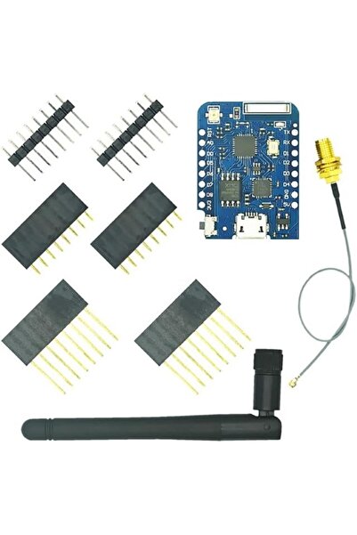 EmAyCenter WEMOS D1 Mini Pro 16MB ESP8266 WiFi Geliştirme Kartı CP2104 USB Antenlİ Arduino IDE Uyumlu