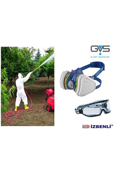 GVS ABEK1P3 Tarım İlaçlama (Pestisit) Yarım Yüz Gaz Maskesi (Filtre İle Birli...