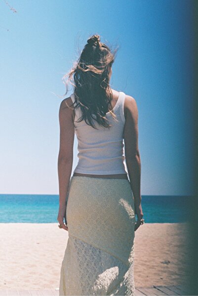 Stradivarius Strappy top with slogan