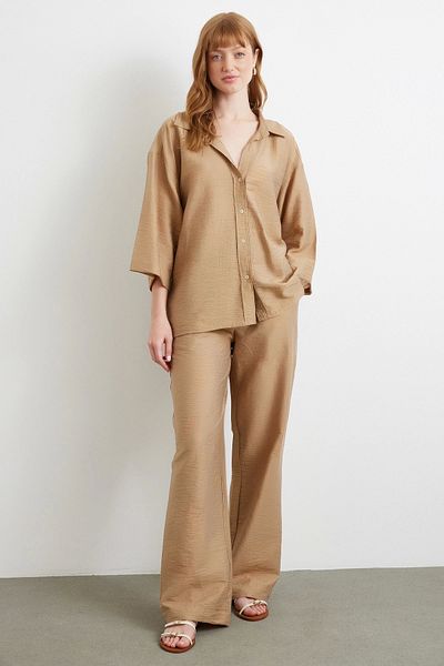 Never more Casual Trousers with Back Pocket Brown