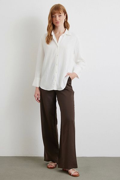 Never more Parallel Striped Shirt White