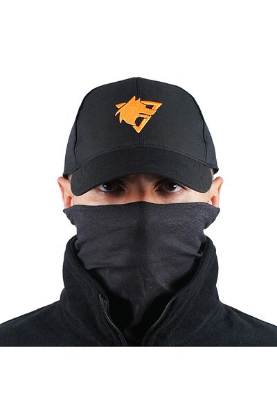 Wolftrap Tactical Черна шапка от рипстоп плат с лого на вълк
