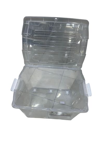 GENERAL 85L Rectangular Clear Food Storage Container Box with Clear Wheels