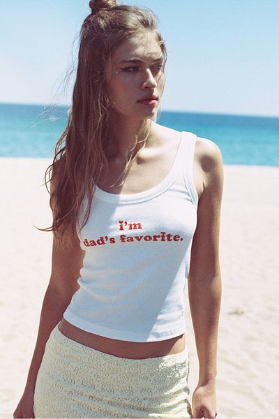 Stradivarius Strappy top with slogan
