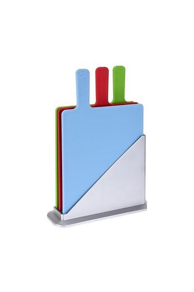 Excellent Houseware Set of 3 plastic choppers with stand, 29x20 cm. weight 900 gr.