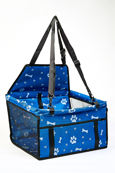 Famous Frenchie Scaun auto pentru animale, albastru