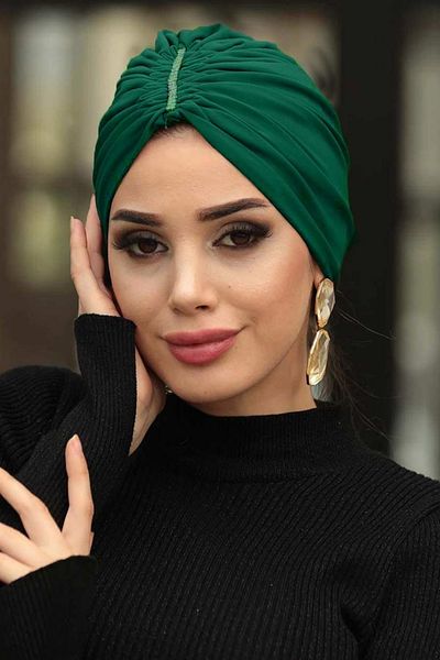 Neva Style Stoned Green Ready Bonnet 7526y