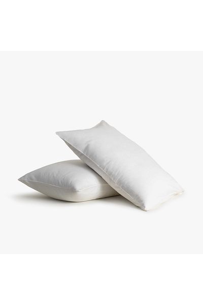 Ecocotton Σετ 2 Μαξιλαροθήκες Απλές 100% Οργανικό Βαμβάκι Σατέν Λευκό 50x70 cm