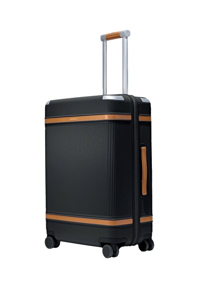 PARAVEL Aviator Grand Luggage Kumtaşı Siyahı, Büyük Bavul, Geri Dönüştürülmüş Malzeme