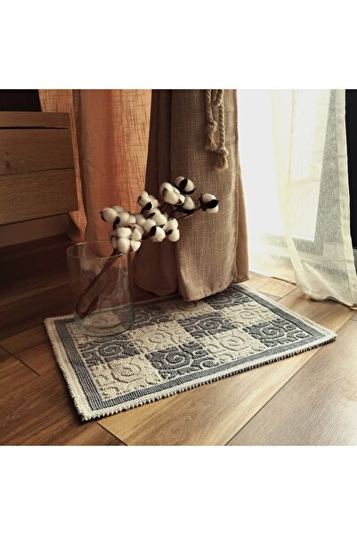 Kotonia Home Entrance decorative rug - woven - Loops, 100% cotton, 40x60cm, grey 04