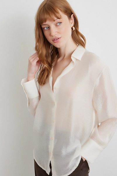 Never more Thin Modal Shirt Ecru