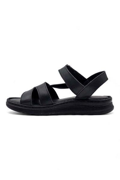 Shoes MR WHITE SANDALE DE DAMA DIN PIELE VERITABILĂ CU LATERALĂ NEGRE