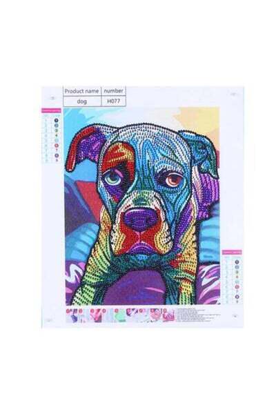 HALAMODO لوحة ماسية ملونة خماسية الأبعاد من صنعك، متعددة الألوان، 25×30 سم