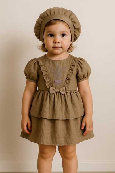 ALİSBUTİK KIZ ÇOCUK BONELİ ELBİSE