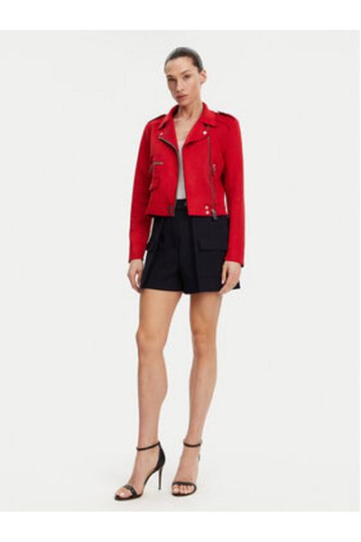 Morgan Women's Faux Leather Jacket 241-GOUSMI Red