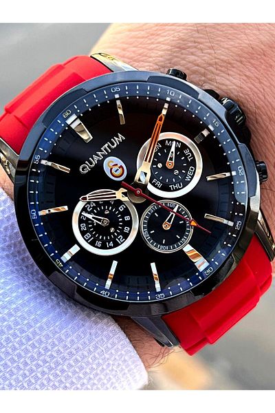 Quantum Galatasaray Licensed Silicone Cord 2 Years Warranty Fan Wrist Watch Gs.1905.658