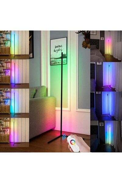 HALAMODO Smart RGB LED Floor Lamp,Modern Minimalism Color Changing LED Dimmable Torchiere, UK Plug,