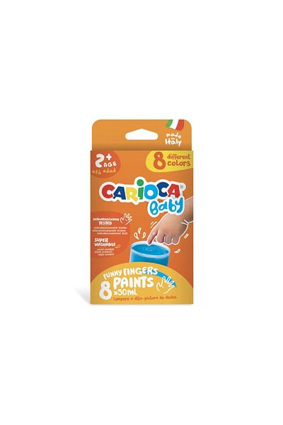 CARIOCA Baby Finger Paint Watercolors 8 x 50 ml, Carioca