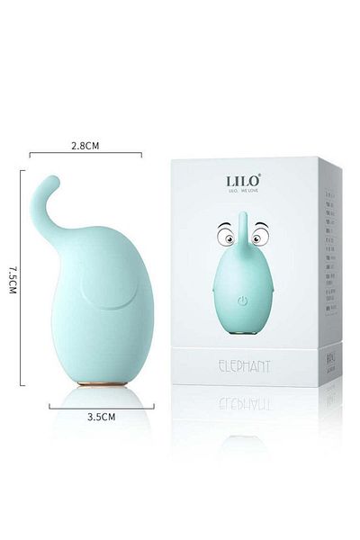WildFashion Vibrator tip Ou, pentru stimularea clitorisului in forma de elefant, SkyBlue TOY377-48